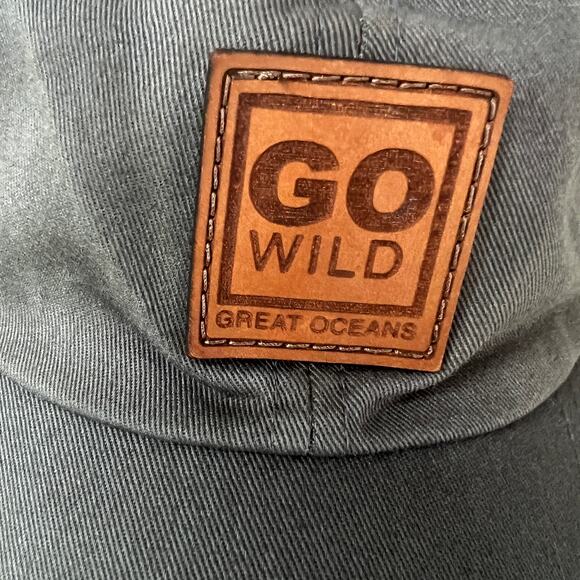 Go Wild Great Oceans Dad Hat Yupoong Classics Gray Cotton Adjustable Cap - Picture 2 of 8